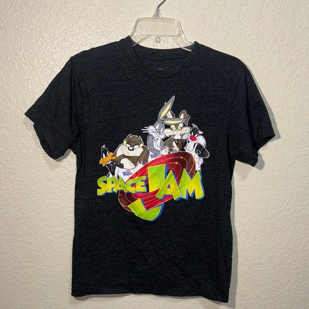 Space Jam Looney Tunes Graphic T Shirt Men’s M Black Movie Cartoon Tee